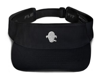 Ghost Embroidered Visor: Adjustable Summer Sun Hat