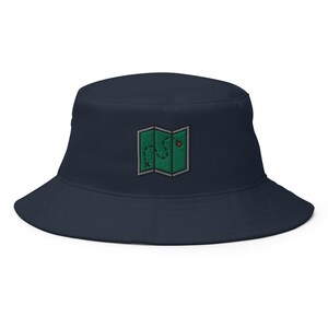 Karte Eimer Hut, Gestickter Eimer Hut, Handgemachter Unisex Erwachsene Baumwolle Sonnenhut, Sommer Hut Geschenk - mehrere Farben