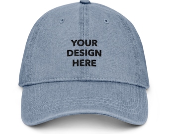 Personalized Embroidered Denim Hat: Custom Logo Design