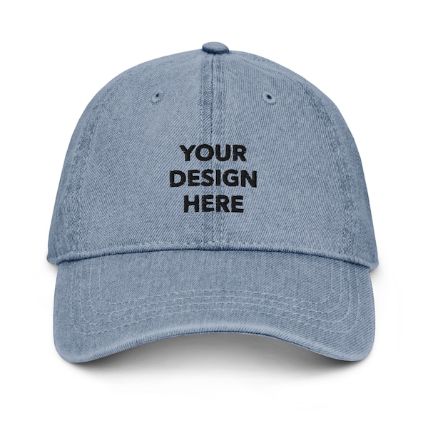 Embroidered Logo Denim Cap