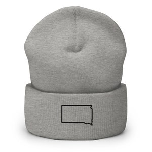 South Dakota Karte gestickte Beanie, handgemachte gestrickte Unisex Slouchy Erwachsene Wintermütze Kappe