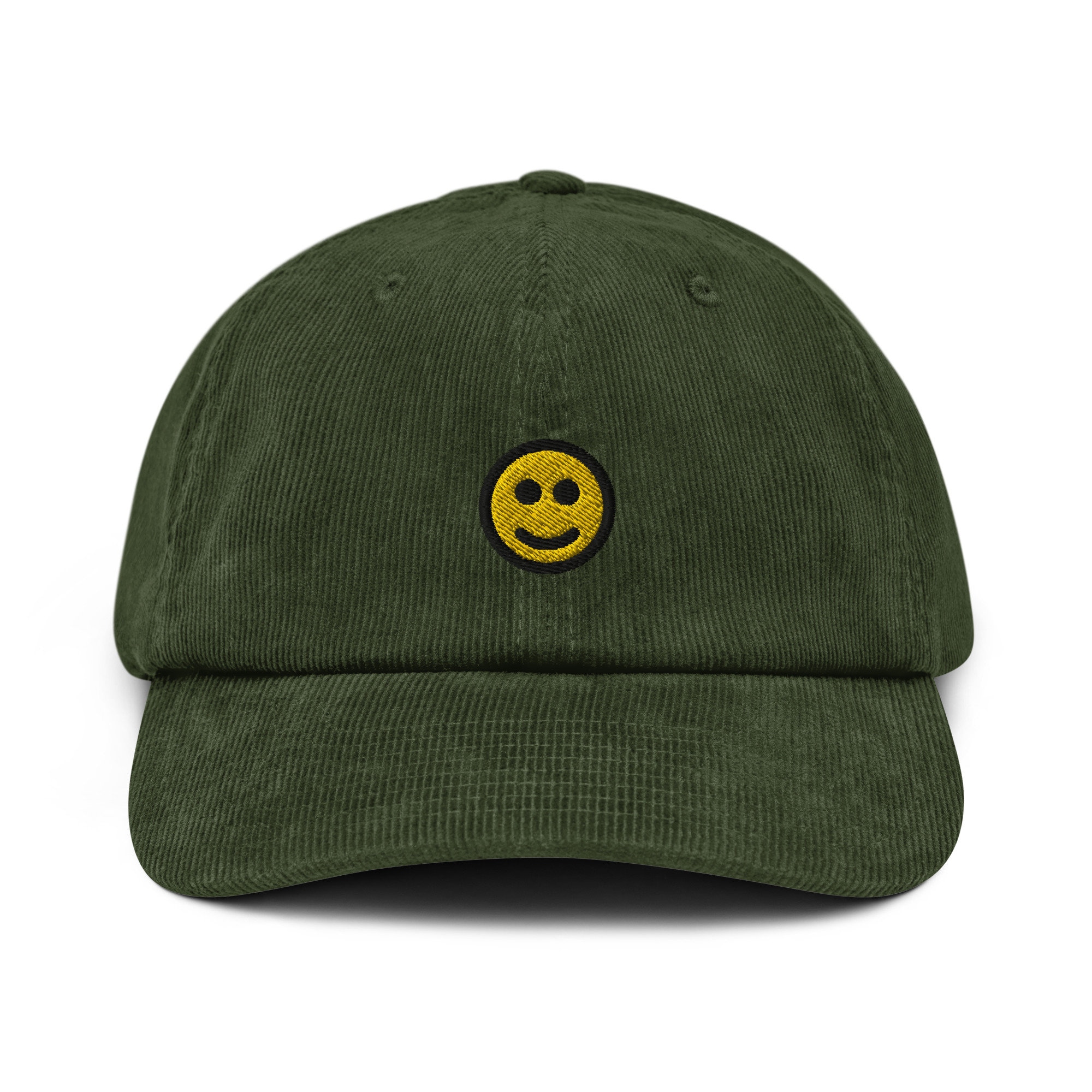NWT Yellow Smile Face Corduroy Cap navySmileOutlineCorduroyCap.  main image 3
