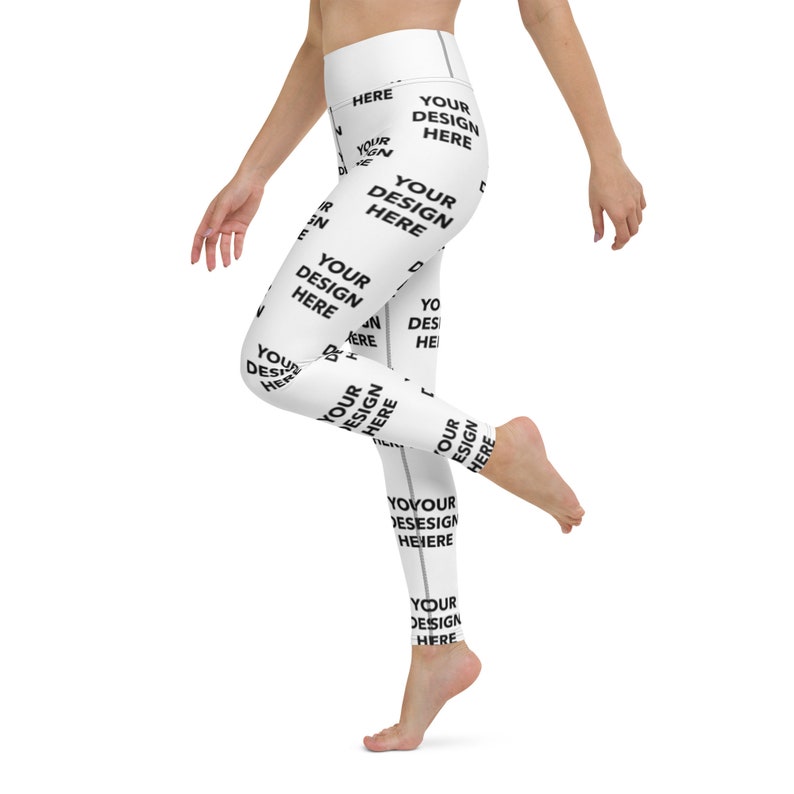 Custom Yoga Leggings, Customized Yoga Pants, Personalized Design or Text Yoga Pants, Your Logo Yoga Pants, Bulk Promotional Yoga Pants image 3