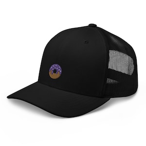 Donut Embroidered Trucker Hat, Mesh Cap Gift