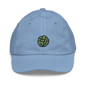 Lettuce Youth Baseball Cap, Handmade Kids Hat, Embroidered Childrens Hat Gift - Multiple Colors