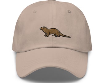 Otter Embroidered Dad Hat: Unisex Cotton Twill Baseball Cap