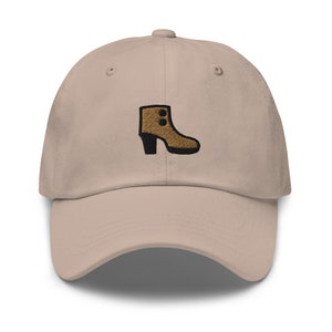 Boot Dad Hat, Embroidered Unisex Hat, Handmade Dad Cap, Adjustable Baseball Cap Gift - Multiple Colors