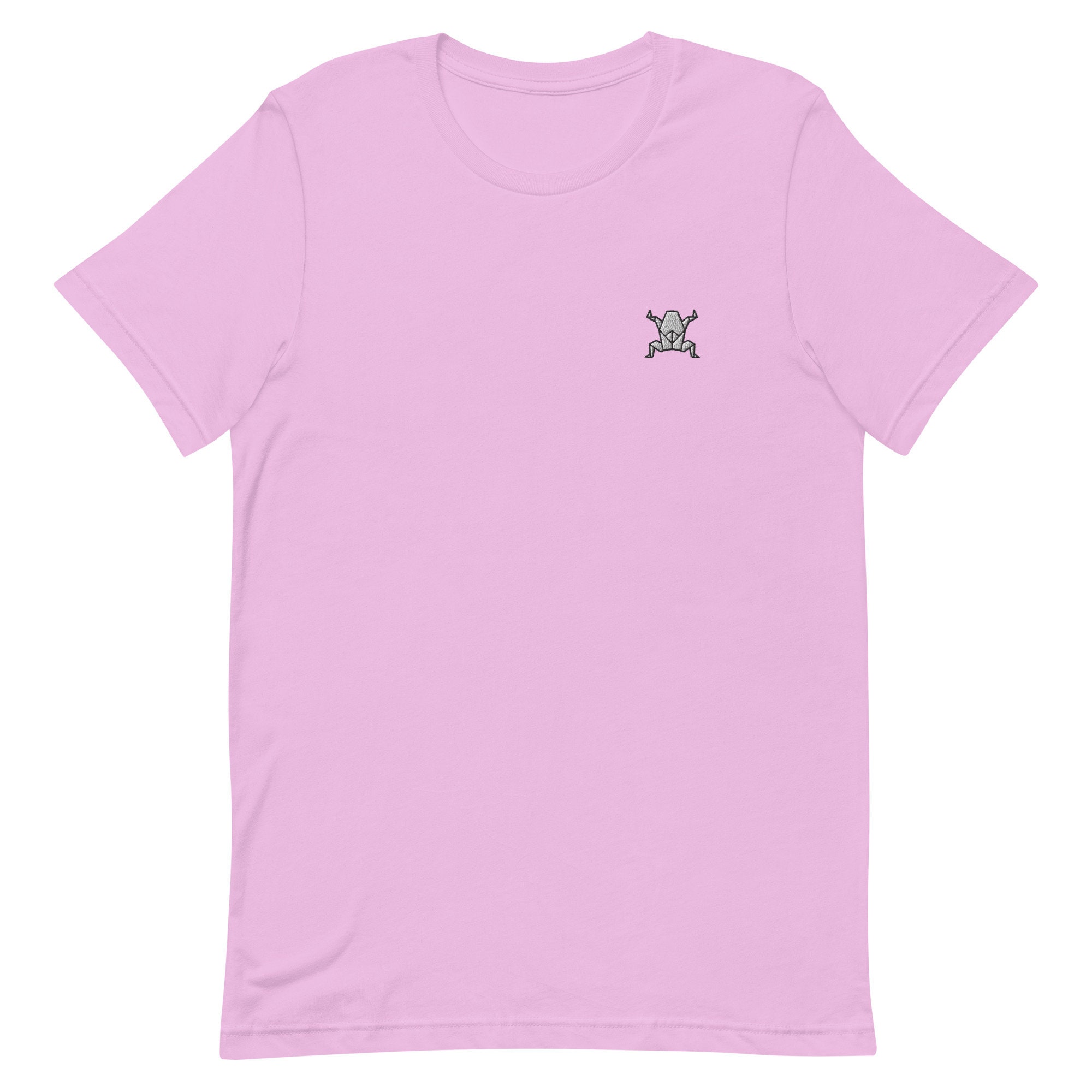 Embroidered Origami Frog T-shirt: Unisex Cotton Tee - Etsy
