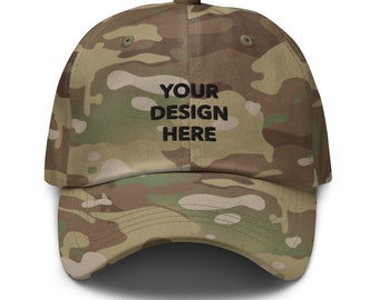 Custom Camo Dad Hat: Personalized Military Cap