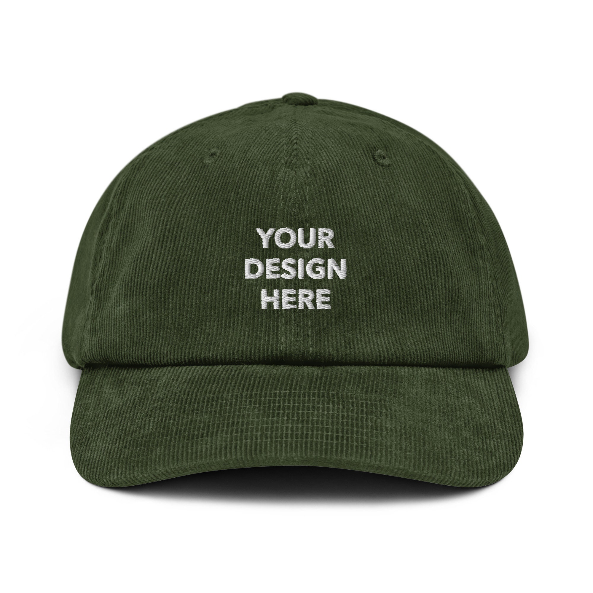 Custom Embroidered Corduroy Hat: Personalized Cotton Cap - Etsy display picture 3