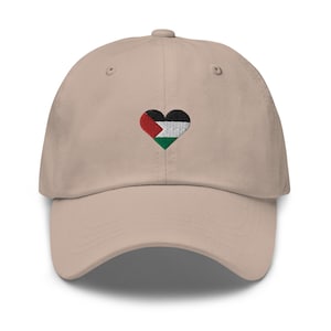 Palestine Flag Heart Embroidered Dad Hat, Free Palestine Flag Hat, Palestine Cap, Solidarity Palestine, GAZA, Palestine Baseball Hat Gift