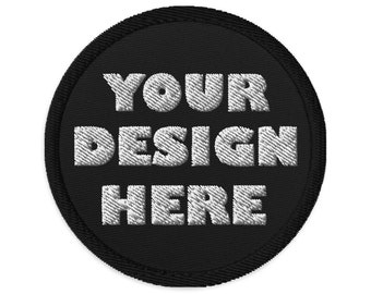 Custom Embroidered Iron On Patch: Personalized Logo, 3" Circular Design