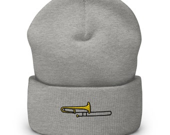 Berretto trombone ricamato: berretto invernale lavorato a maglia con risvolto