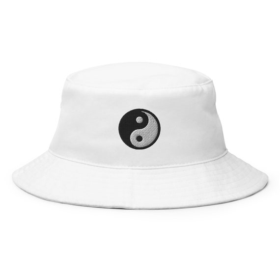 Yin Yang Bucket Hat Embroidered Bucket Hat Handmade Unisex - Etsy