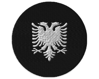 Toppa Ricamata Bandiera Albania - Termoadesiva E Da Cucire 9x6 Cm, Ideale Per Personalizzare Jeans, Giacca, Zaino E Cappello, Regalo Originale