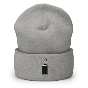 beanie cigarettes Cigarette Black Silly Funny Custom Embroidered Man in Beanie Hat and