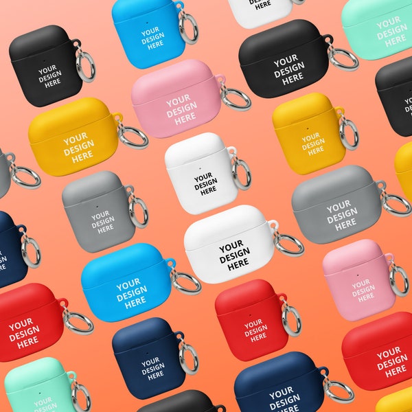 Personalisierte AirPods-Hülle, benutzerdefinierte Airpod Pro-Schutzhülle, bunte benutzerdefinierte TPU-Hülle mit Ihrem Text oder Design, benutzerdefiniertes Logo