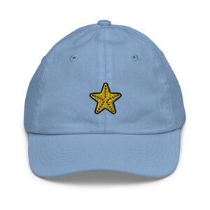 Starfish Youth Baseball Cap, Handmade Kids Hat, Embroidered Childrens Hat Gift - Multiple Colors