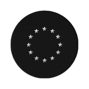 European Union Embroidered Patch, 3&quot; European Union Flag Patch, Circular European Union Patch Embroidery, Iron on/Sew on Patch Embroidery