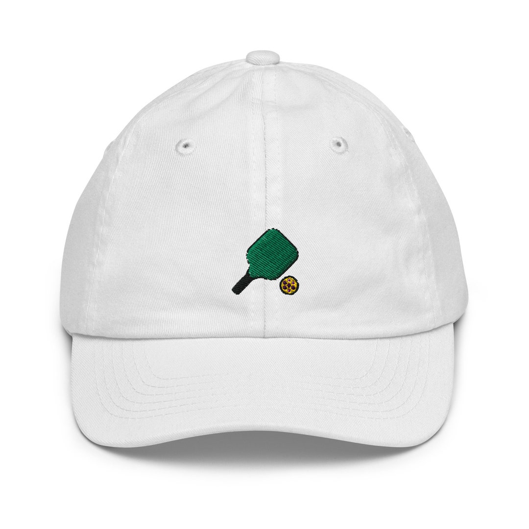 Pickleball Youth Baseball Cap Handmade Embroidered Kids Etsy