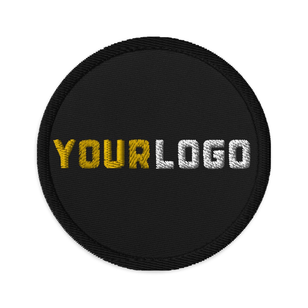 Your Logo Embroidered Patch, Business Logo Patch Embroidery, Bulk