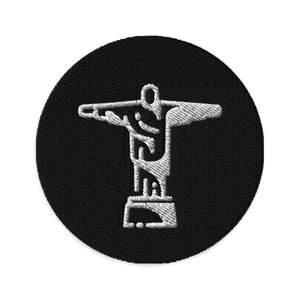 Christ the Redeemer Embroidered Patch, Three Inch Handmade Christ the Redeemer Patches, Circular Christ the Redeemer Patch
