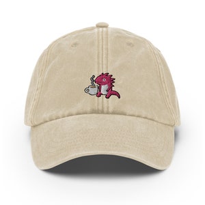 Axolotl Coffee Vintage Denim Hat