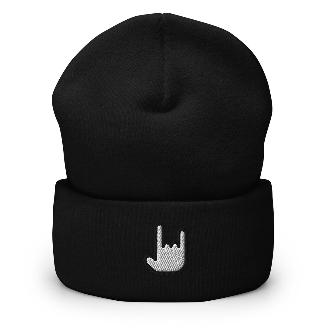 Embroidered 'I Love You' Sign Language Beanie: Unisex Knit Winter Hat ...