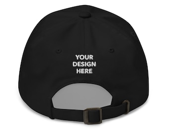 Personalized Embroidered Dad Hat: Custom Text Logo Cotton Twill Cap