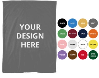 Manta polar con foto personalizada: diseño de texto personalizado