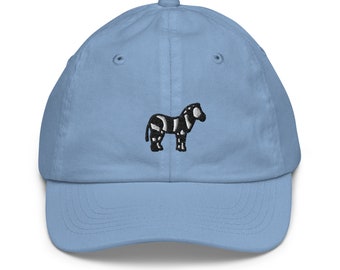 Zebra Hat for Kids, Kawaii Zebra Hat, Embroidered Youth Hat for