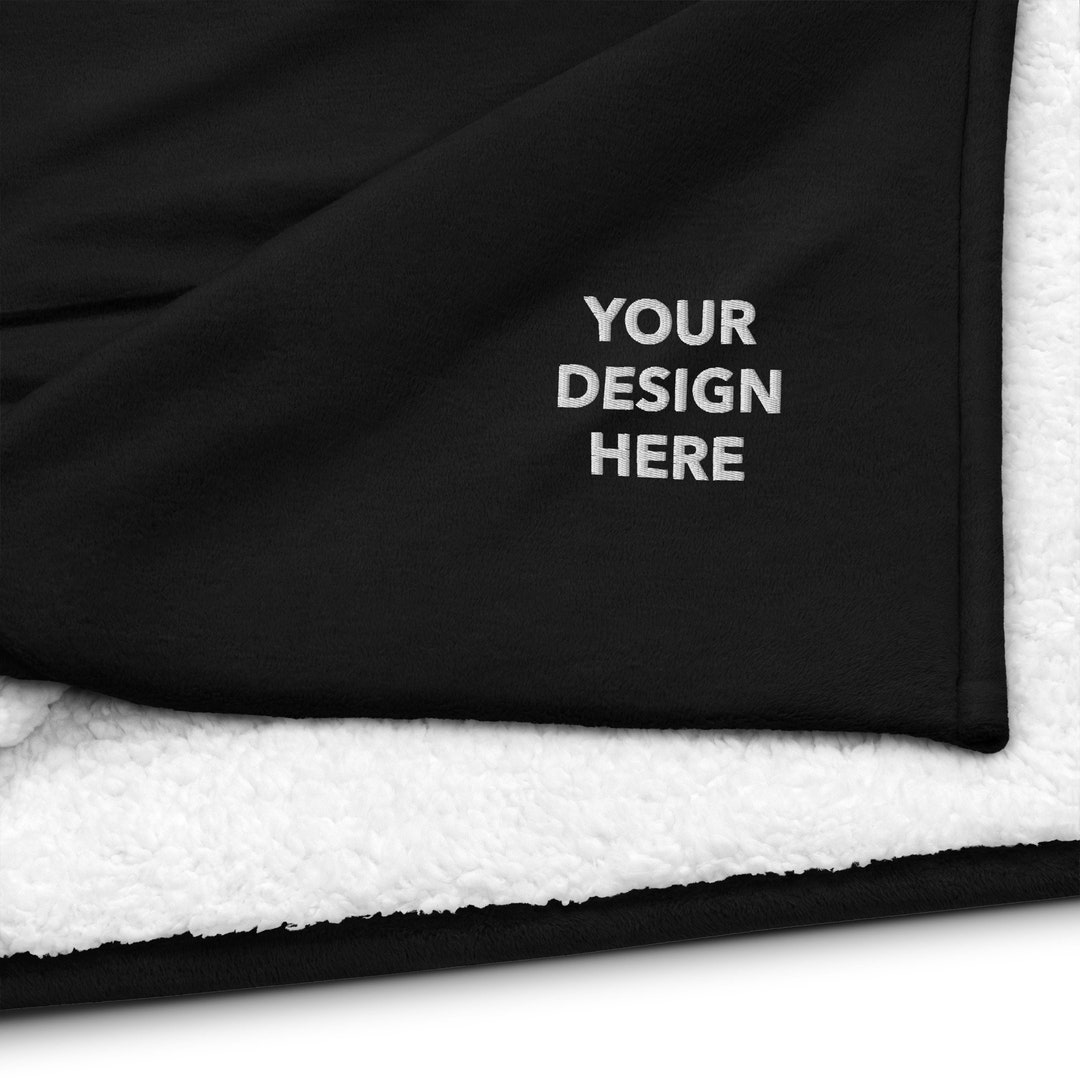 Personalized Embroidered Sherpa Blanket Customized Logo - Etsy