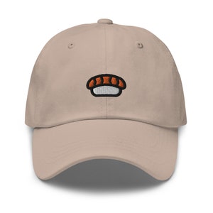 Sushi Dad Hat, Embroidered Unisex Hat, Handmade Dad Cap, Adjustable Baseball Cap Gift - Multiple Colors