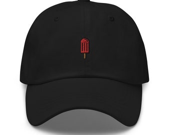 Popsicle Ice Cream Emoji Icon Embroidered Adjustable Embroidered Dad Hat