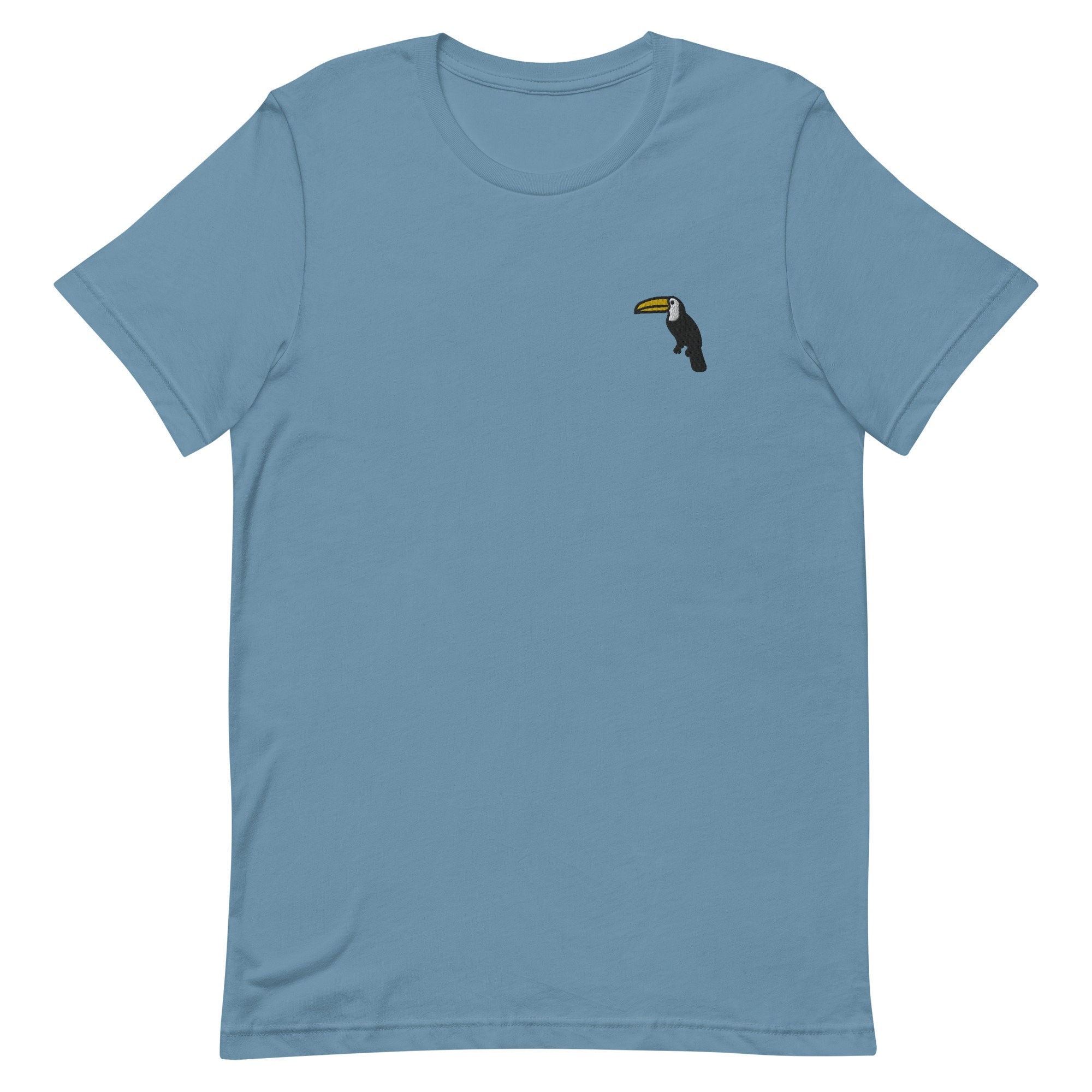 Toucan Unisex T-Shirt, Embroidered Unisex T-Shirt Gift for Boyfriend, Girlfriend, Unisex Short Sleeve Shirt - Multiple Colors