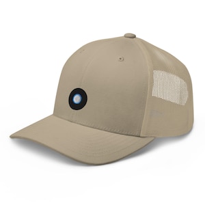 Vinyl Record Embroidered Trucker Hat, Mesh Cap Gift