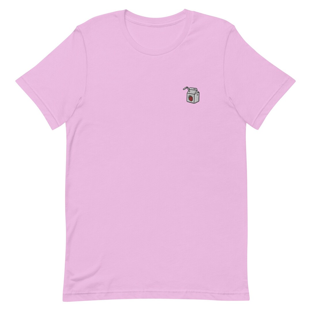 Strawberry Milk Premium Men's T-shirt Embroidered - Etsy