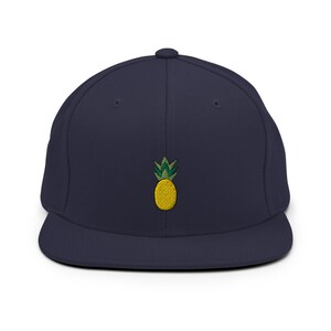 Pineapple Embroidered Snapback Hat: Tropical Gift