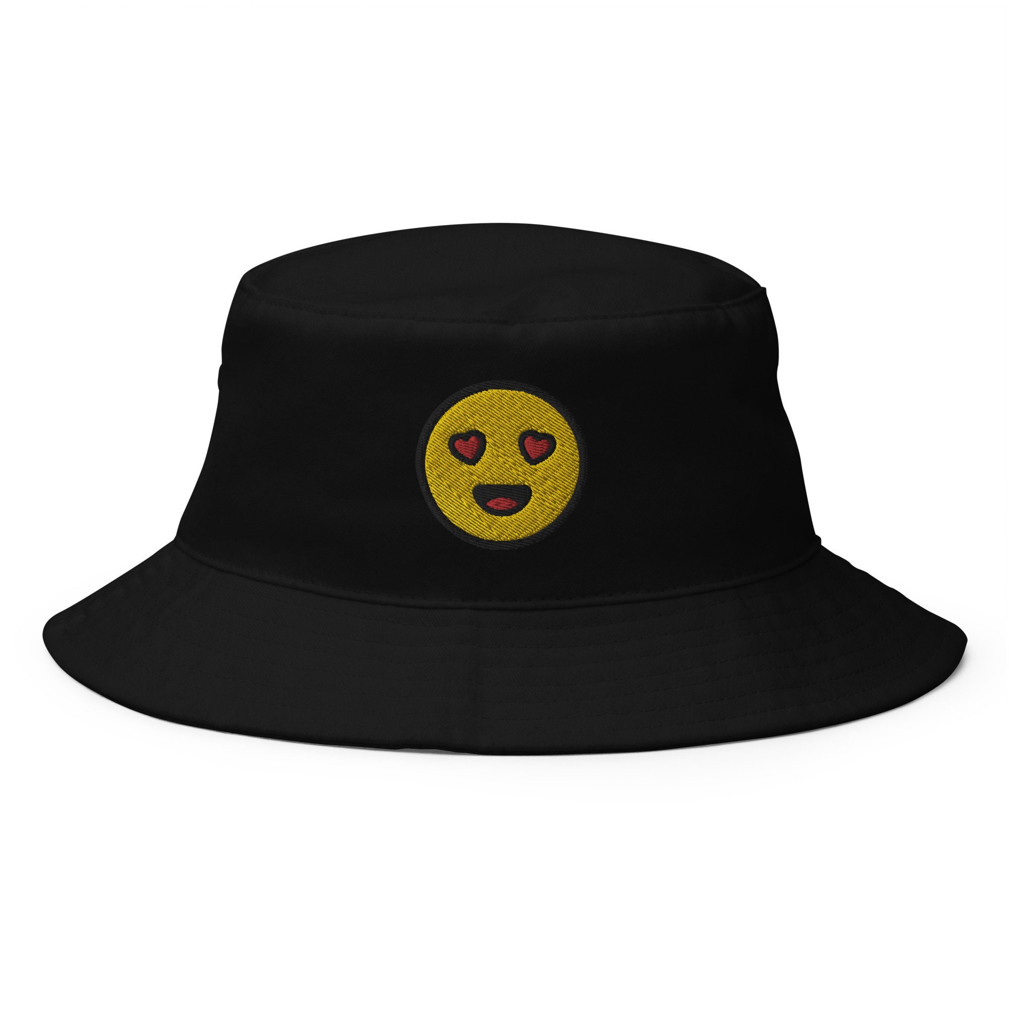 Heart Eyes Emoji Bucket Hat Embroidered 