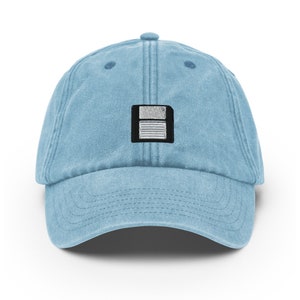 Floppy Disk Vintage Hat, Aged Dad Cap, Faded Baseball Cap Gift - Multiple Colors