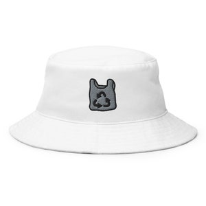 Plastiktüte Eimer Hut, gestickter Eimer Hut, handgefertigter Unisex Erwachsene Baumwolle Sonnenhut, Sommerhut Geschenk - mehrere Farben