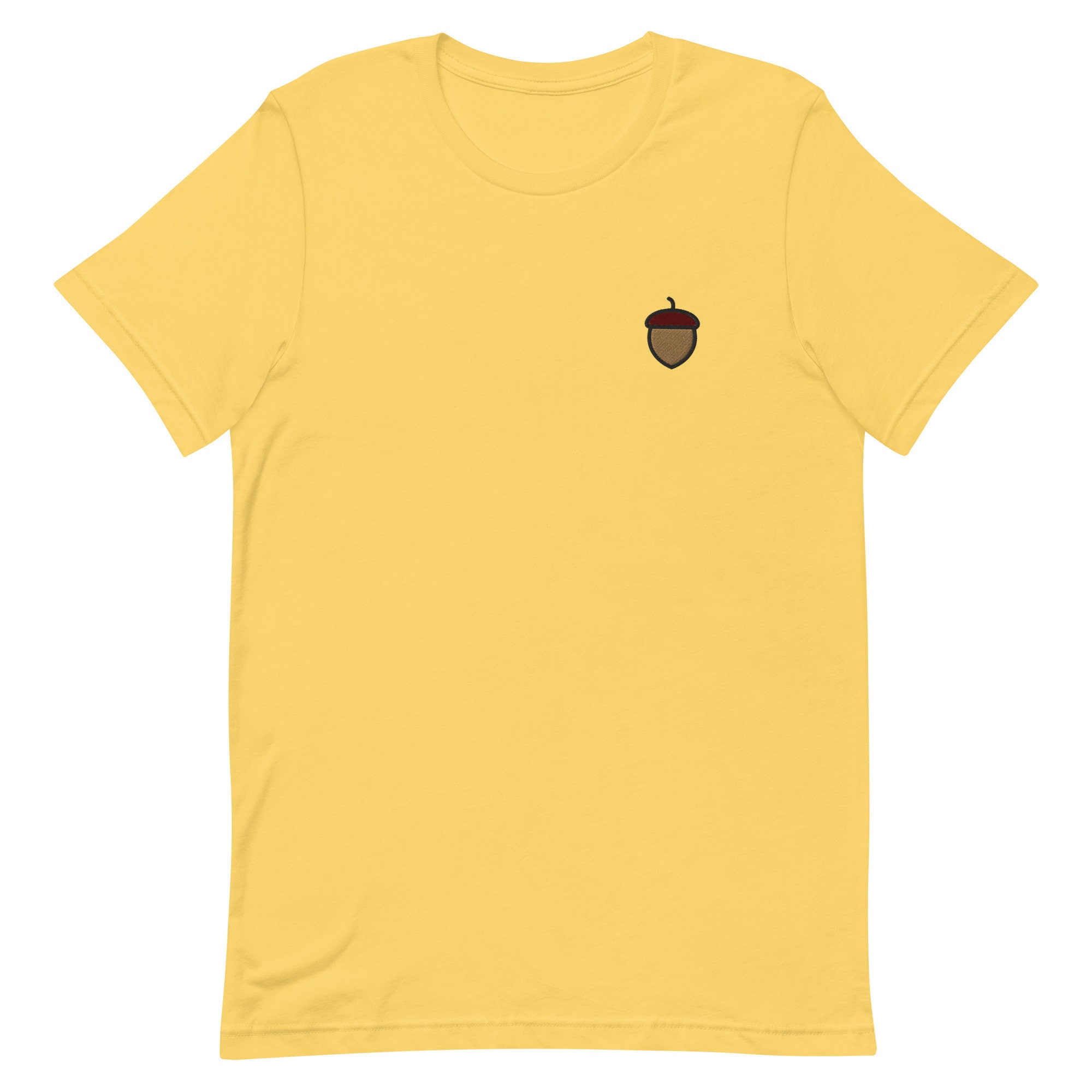 【CPGN STUDIO】Find Acorn Embroidery Short Sleeve T-shirt Acorn Unisex T-shirt, Embroidered Unisex T-shirt Gift for