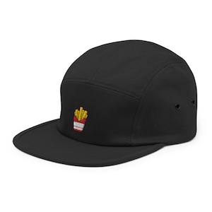 French Fry Embroidered Five Panel Cap, Hat Gift
