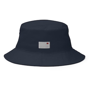 Sombrero de pescador bordado con carta de correo, hecho a mano, de algodón unisex para adultos, ideal como regalo de verano.