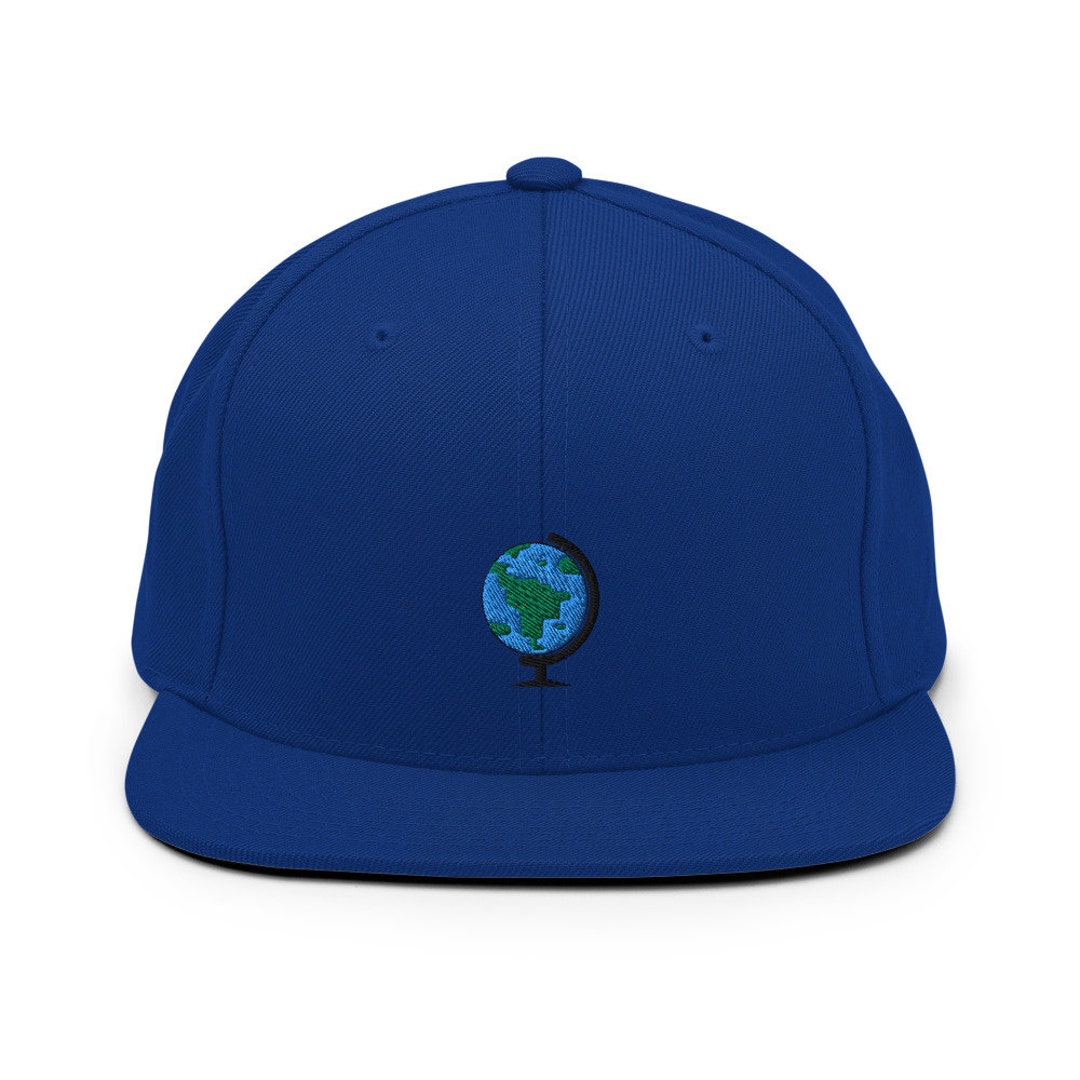 Embroidered Globe Snapback Hat: Earth Planet Cap Gift - Etsy