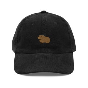 Capybara Embroidered Corduroy Dad Hat, Capybara Lover Gift, Ok I Pull Up Meme, Capybara Corduroy Cap