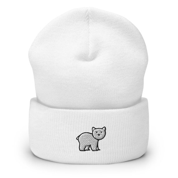 Cute Polar Bear Embroidered Beanie 