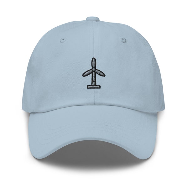 Windmill Embroidered Dad Hat,  Embroidered Unisex Hat, Dad Cap, Adjustable Baseball Cap Gift for Him