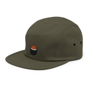 Sushi Roll Ikura Salmon Eggs Embroidered Five Panel Cap, Hat Gift