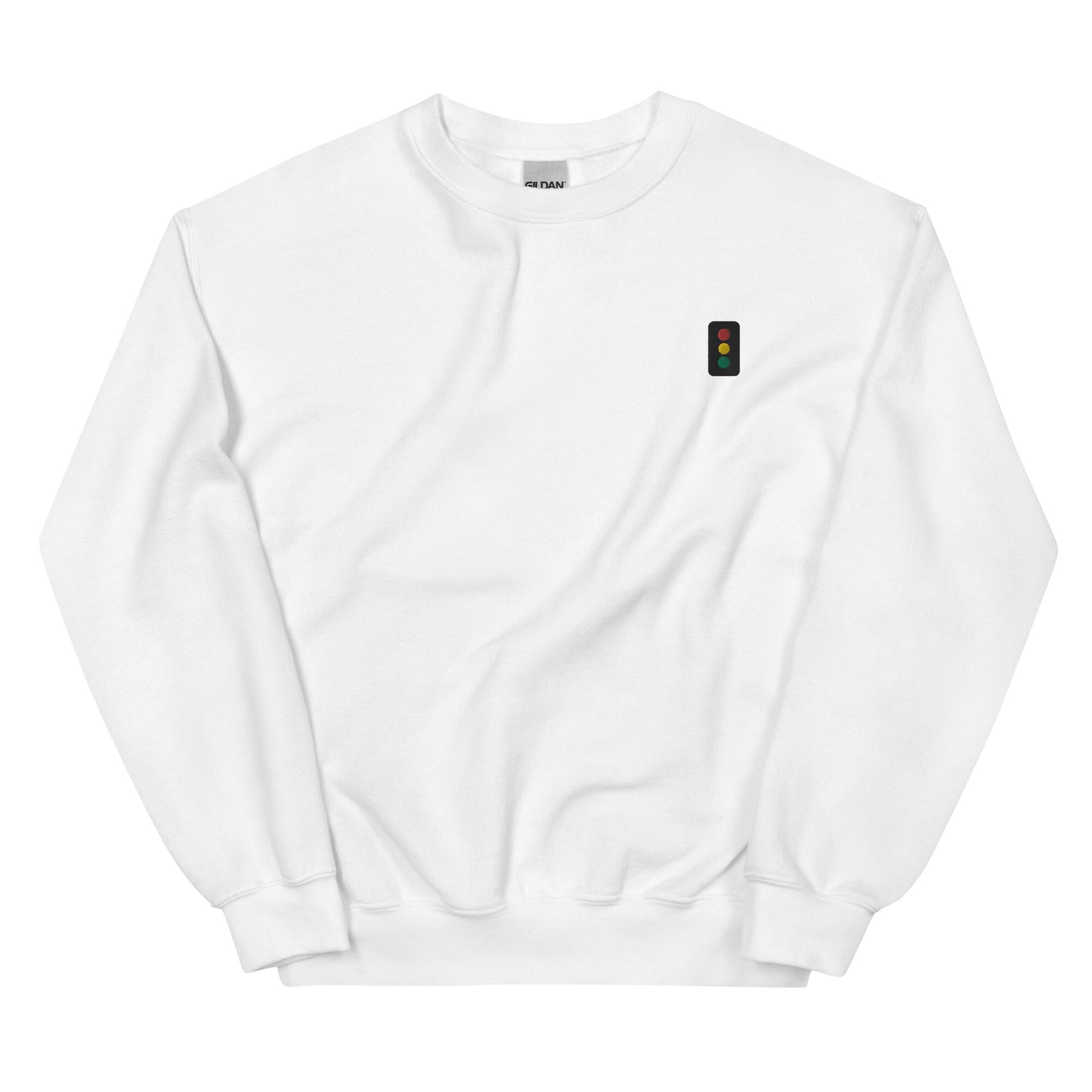 Traffic Light Embroidered Crewneck Sweatshirt: Unisex Pullover - Etsy